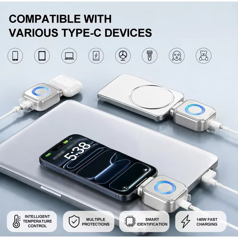 140W Smart Auto-Stop Charging Adapter