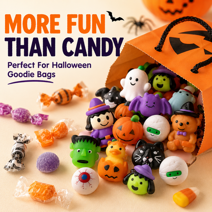 🎃50PCS Halloween Mochi Squishy Toys – Cute Sensory Party Favors & Goodie Bag Fillers
