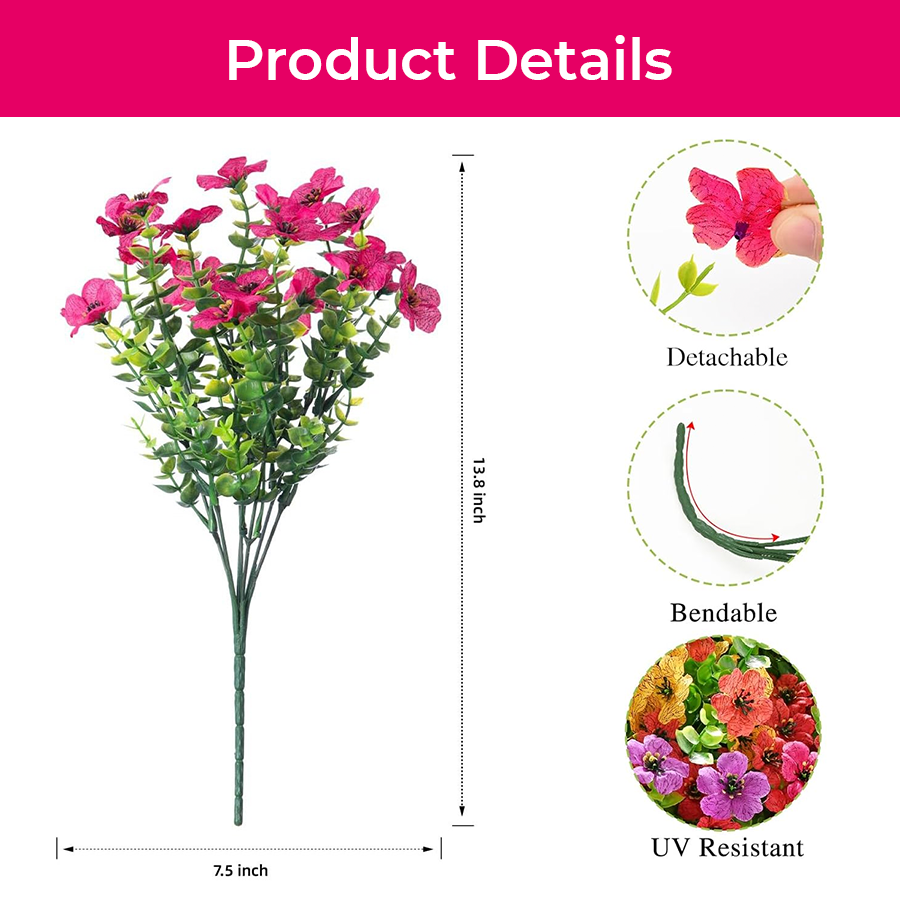Halloween Artificial Fall Flowers, Realistic UV Resistant Zero Maintenance Outdoor Decor