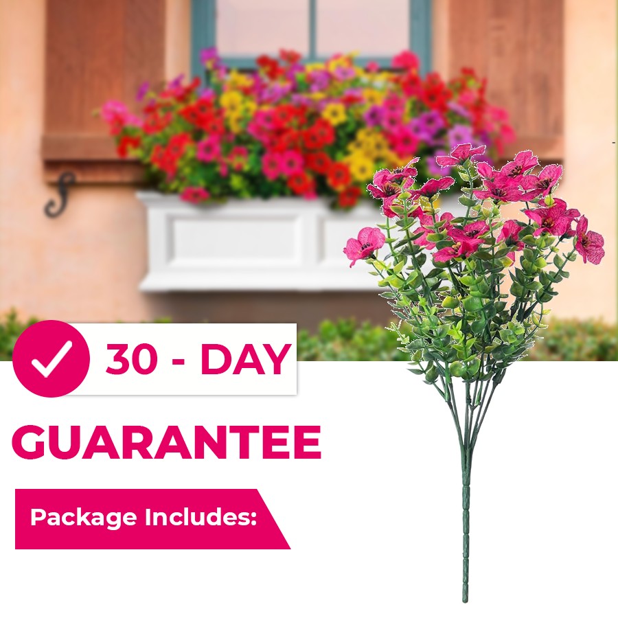 Halloween Artificial Fall Flowers, Realistic UV Resistant Zero Maintenance Outdoor Decor