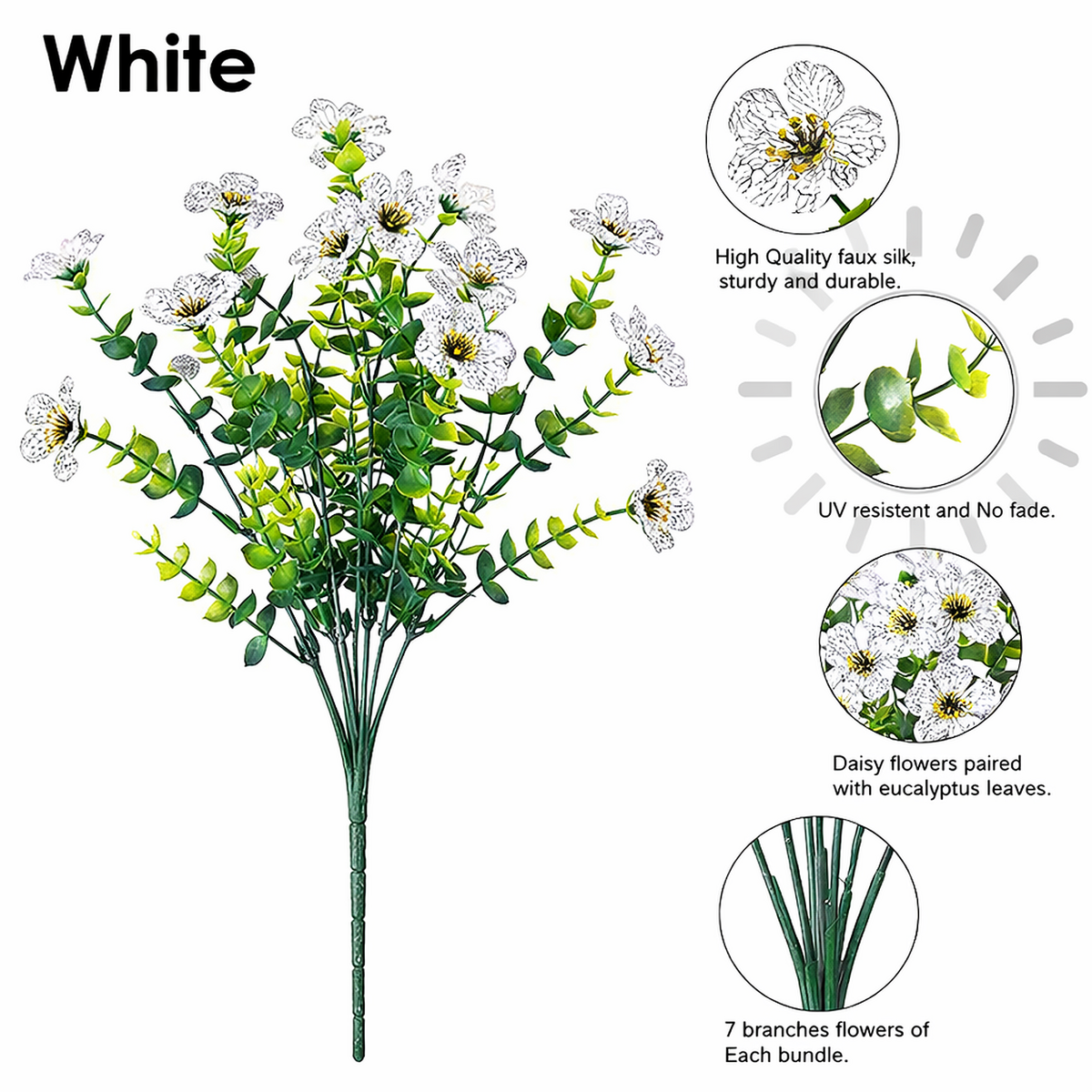 Halloween Artificial Fall Flowers, Realistic UV Resistant Zero Maintenance Outdoor Decor