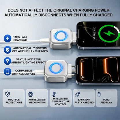 140W Smart Auto-Stop Charging Adapter