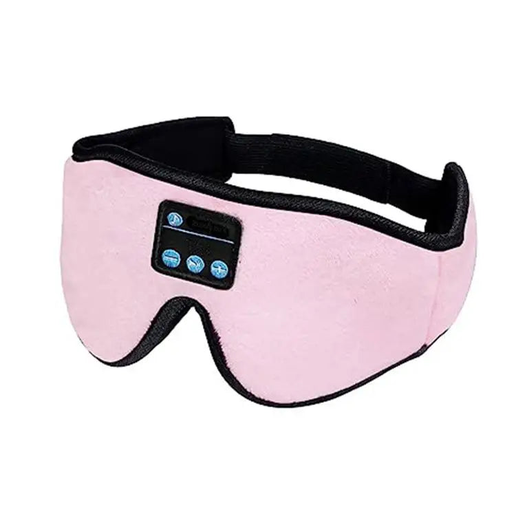 Pink sleep mask with control panel on a white background