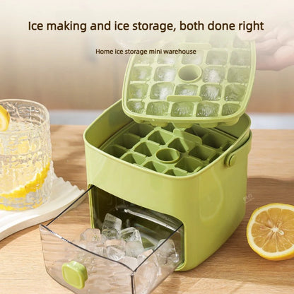 Portable Ice Maker With Lid And Storage Box