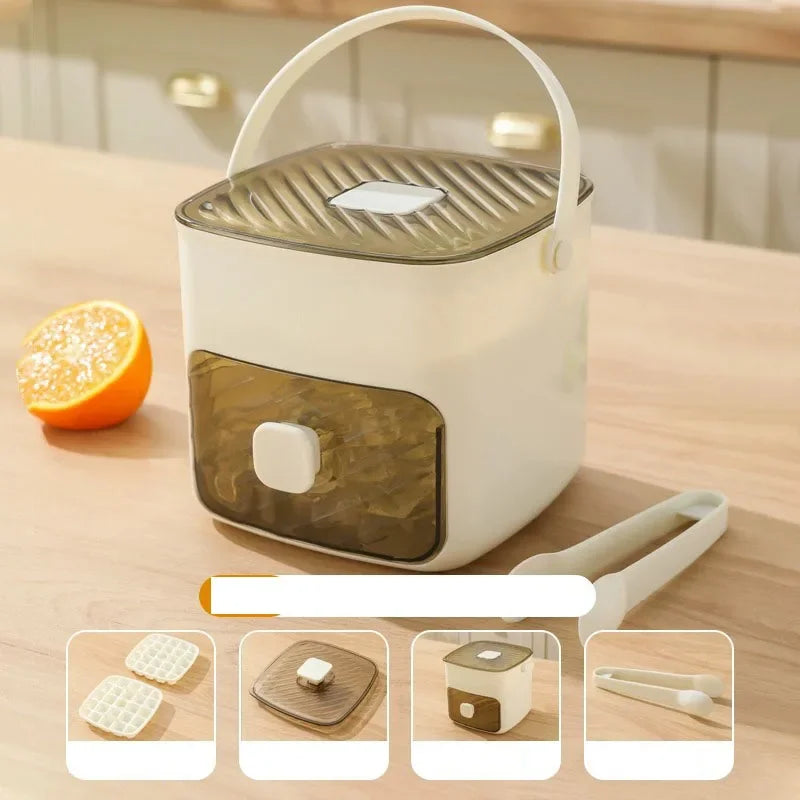 Portable Ice Maker With Lid And Storage Box