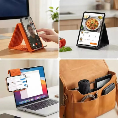 Flexible Silicon Phone Holder, Bendable Rollable Foldable Design