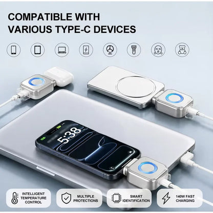 140W Smart Auto-Stop Charging Adapter
