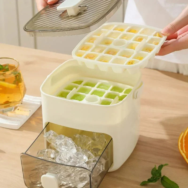 Portable Ice Maker With Lid And Storage Box