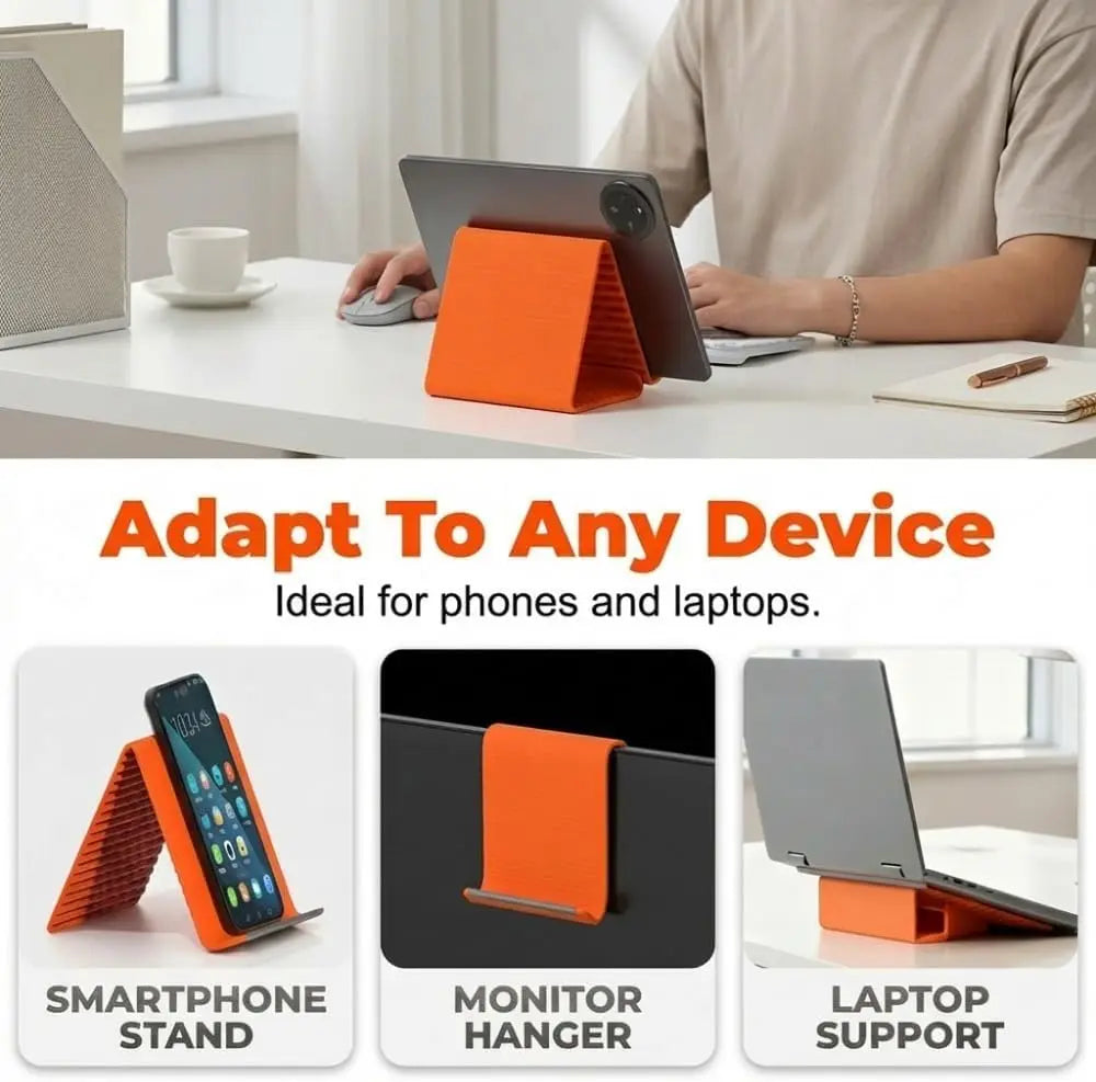 Flexible Silicon Phone Holder, Bendable Rollable Foldable Design