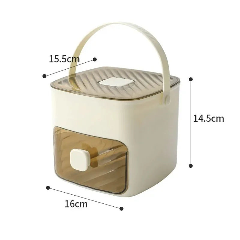 Portable Ice Maker With Lid And Storage Box