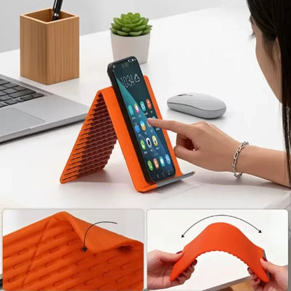 Flexible Silicon Phone Holder, Bendable Rollable Foldable Design